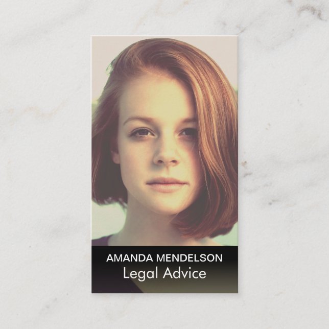 Carte De Visite Photo élégante (Devant)