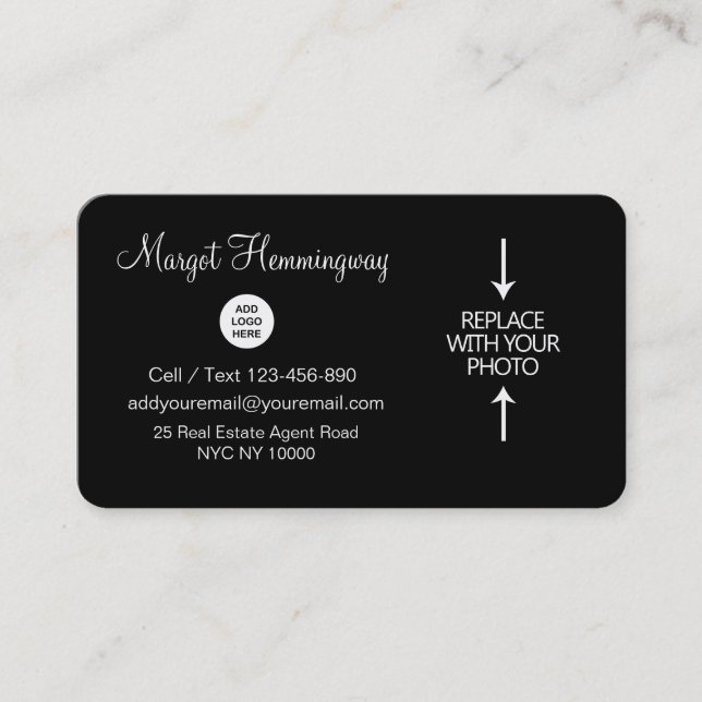 Carte De Visite Photo et immobiliers Businesscards de logo (Devant)