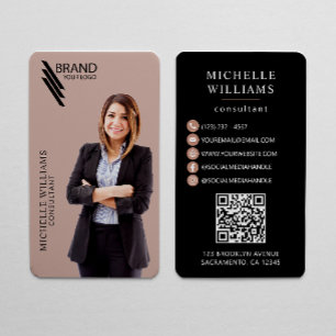 Carte De Visite Photo Et Logo Professionnels Élégants