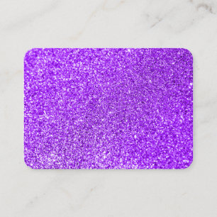 Carte De Visite Photo Faux Purple Parties scintillant