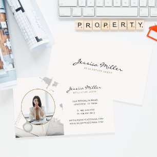 Carte De Visite Photo immobilière professionnelle simple