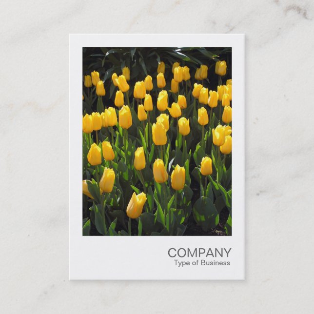 Carte De Visite Photo instantanée 03 - Tulipes jaunes (Devant)