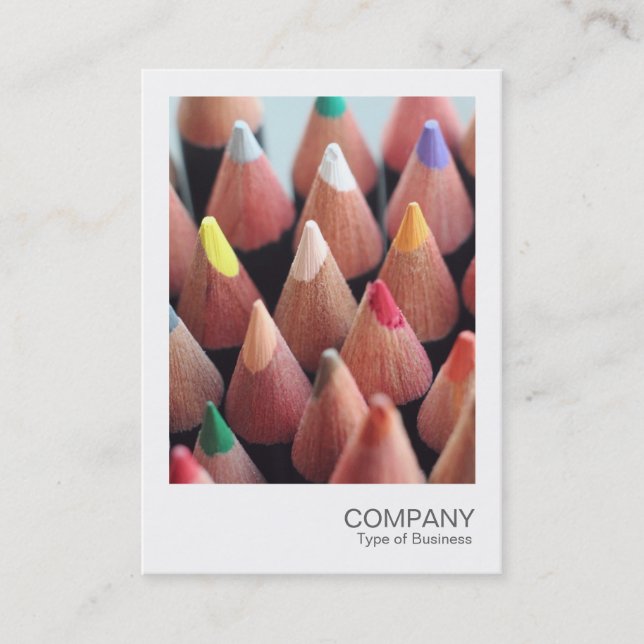Carte De Visite Photo instantanée 052 - Crayons couleur (Devant)