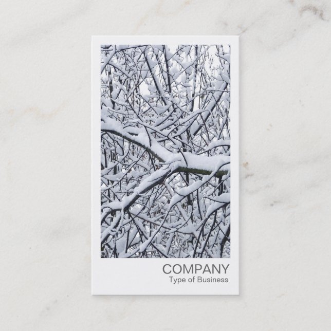 Carte De Visite Photo instantanée - Branches enneigées (Devant)