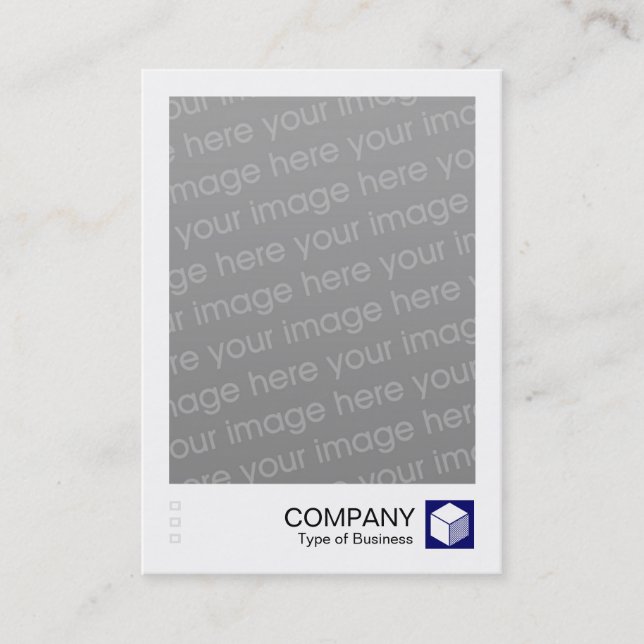 Carte De Visite Photo instantanée - Panneau de logo - Deep Navy (Devant)
