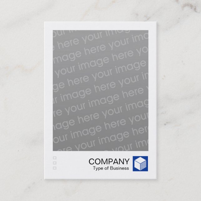Carte De Visite Photo instantanée - Panneau de logo - Marine (Devant)
