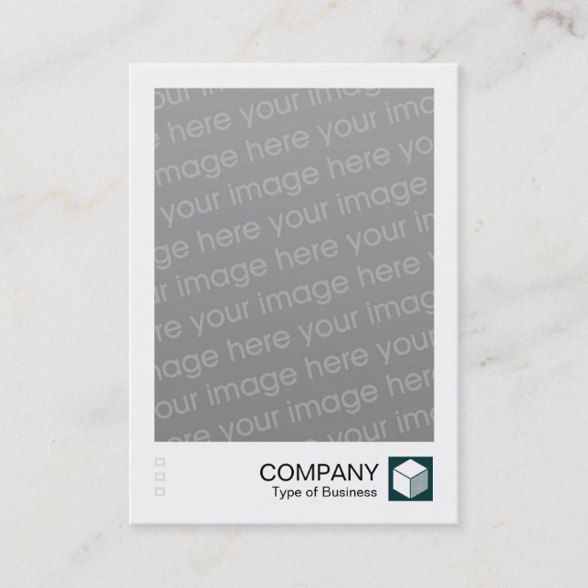Carte De Visite Photo instantanée - Panneau du logo - Vert foncé (Devant)
