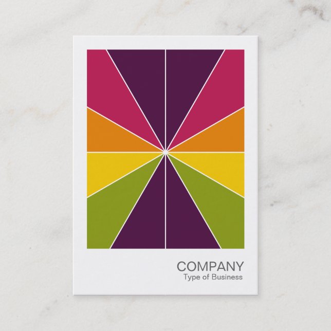 Carte De Visite Photo instantanée - Segments couleur 02 (Devant)