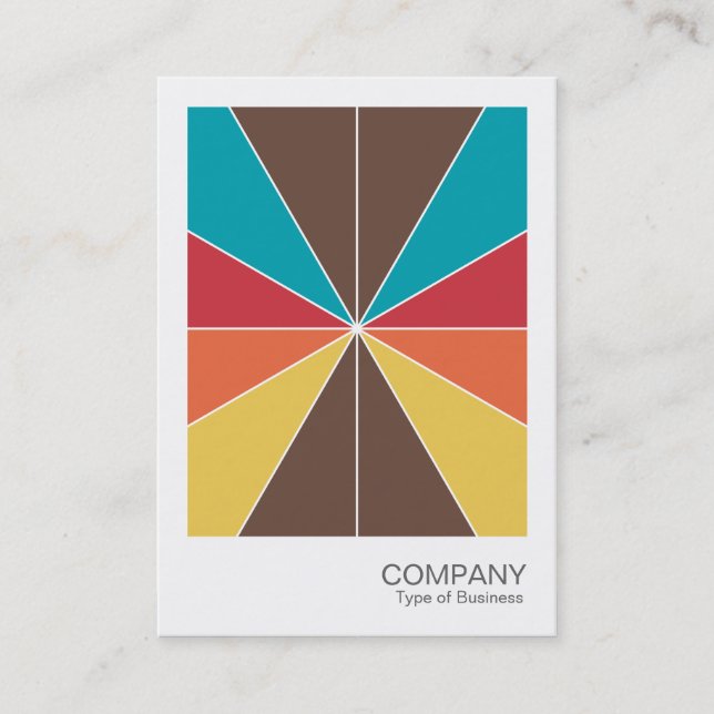 Carte De Visite Photo instantanée - Segments couleur 05 (Devant)