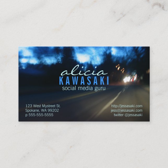 Carte De Visite Photo Kazoom (Devant)