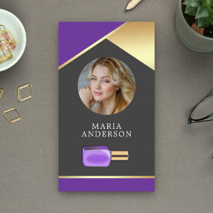 Carte De Visite Photo manucuriste polonaise sur le lièvre doré