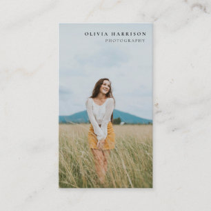 Carte de visite photo minimaliste de luxe