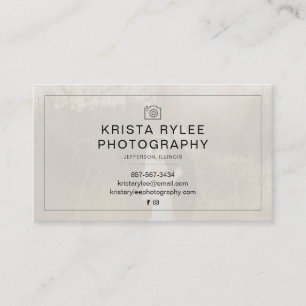 Carte de visite photo minimaliste moderne