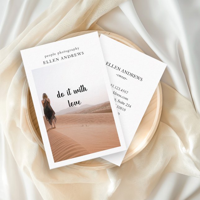 Carte de visite photo minimaliste moderne (Créateur téléchargé)