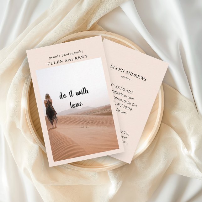 Carte de visite photo minimaliste moderne (Créateur téléchargé)