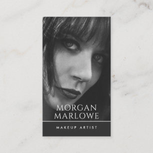 Carte De Visite Photo minimaliste moderne de maquillage