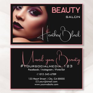 Carte De Visite Photo Modèle noir bracelet mince cadre frontière