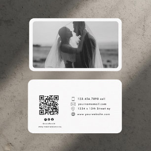 Carte De Visite Photo moderne avec QR Code Professional