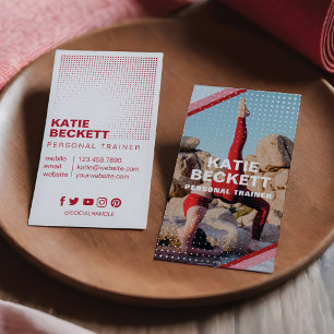 Carte De Visite Photo moderne de forme de formateur personnel