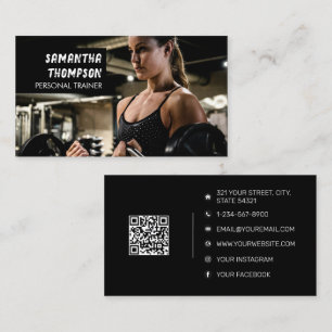 Carte De Visite Photo moderne Personal Trainer Fitness Photo Distr