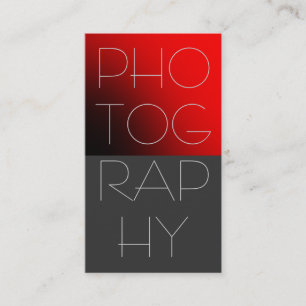 Carte de visite photo moderne Red Grey