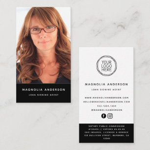 Carte De Visite Photo Notaire Mobile Ajouter Votre Logo Médias Soc