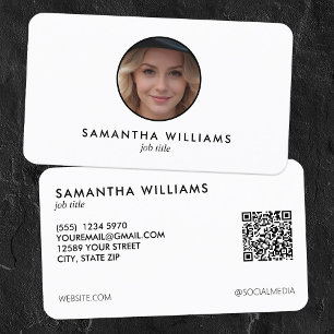 Carte De Visite Photo ou logo QR personnalisé simple Capture d'écr