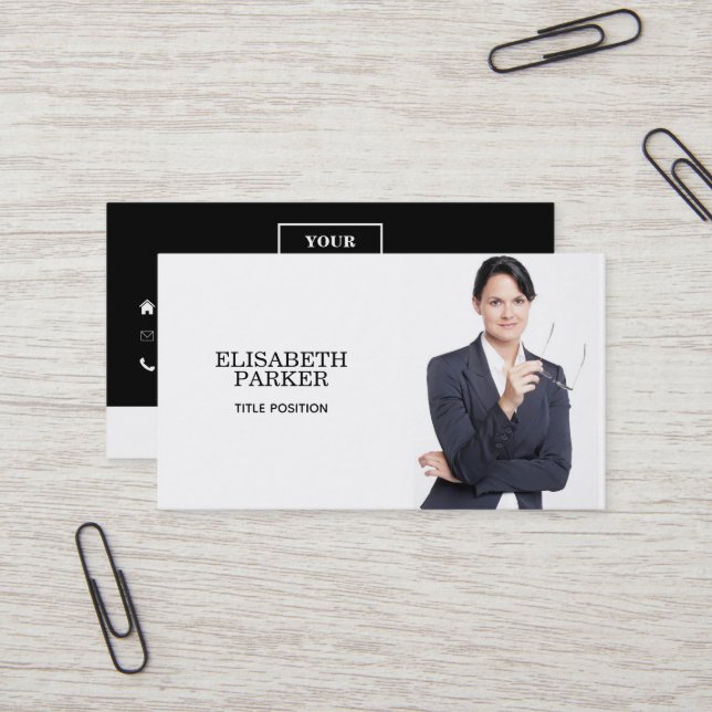 Carte de visite photo personnalisé (Devant/Arrière en situation)