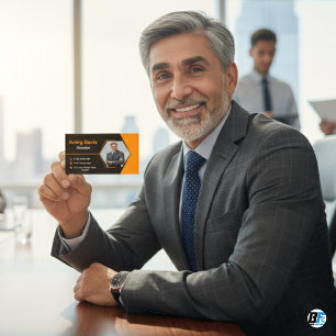 Carte De Visite Photo personnalisée minimaliste moderne Icônes de 