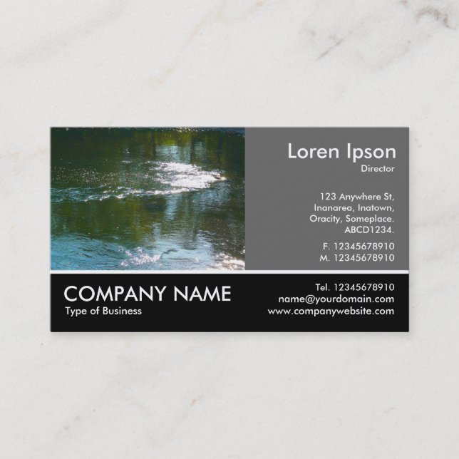 Carte De Visite Photo Pied - 60pc Grey - River (Devant)