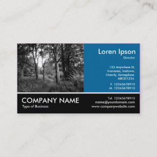 Carte De Visite Photo Pied - Bleu du désert - Dans les bois