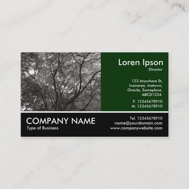 Carte De Visite Photo pied - Branches japonaises 02 (Devant)