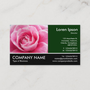 Carte De Visite Photo Pied - Dk Green - Camellia Rose