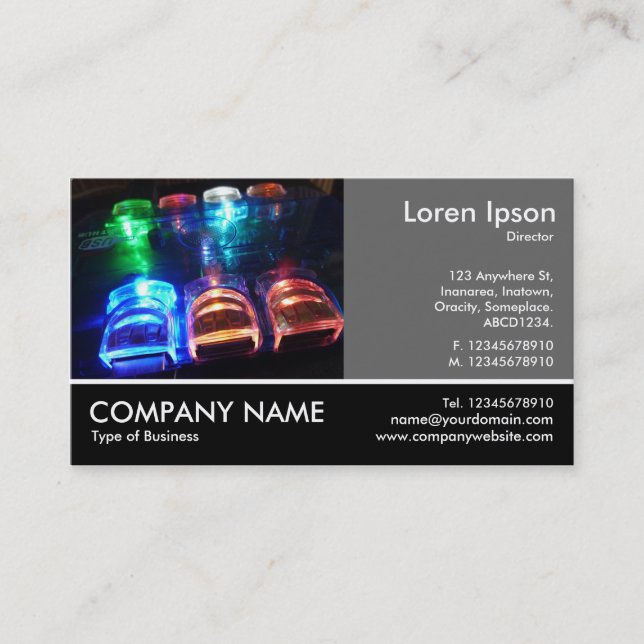 Carte De Visite Photo Pied - Gris 60pc - Hub USB Cool (Devant)