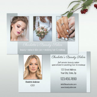 Carte De Visite Photo Portfolio Beauty Salon