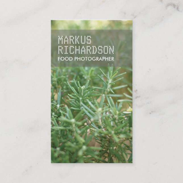 CARTE DE VISITE PHOTO pour Photographes ou Chefs (Devant)