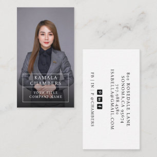 Carte de visite photo professionnel moderne