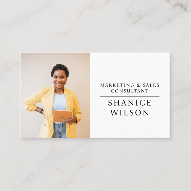 Carte de visite photo professionnel moderne (Devant)