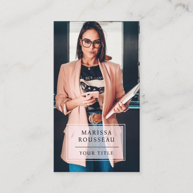 Carte de visite photo professionnel moderne (Devant)