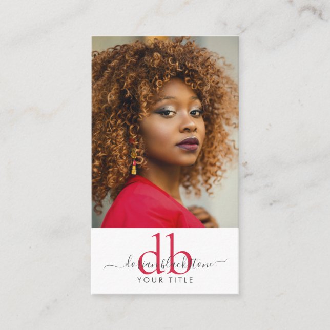 Carte de visite photo professionnel moderne (Devant)