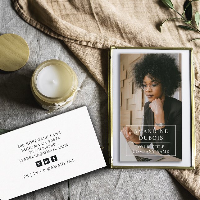 Carte de visite photo professionnel moderne (Créateur téléchargé)