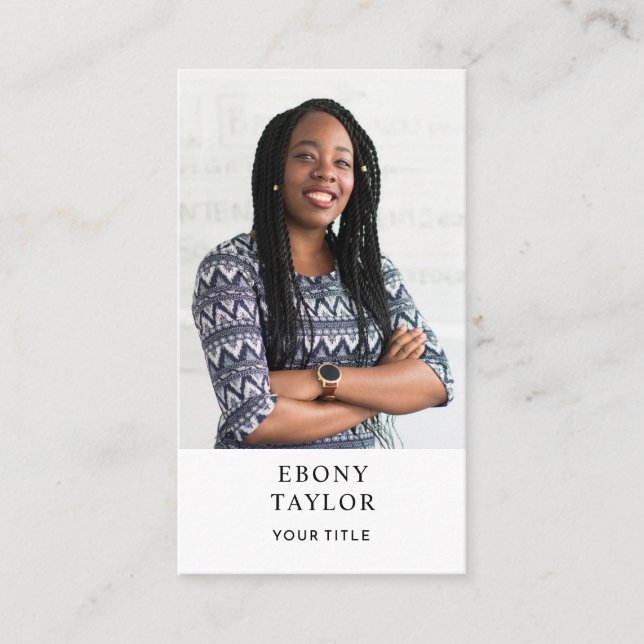 Carte de visite photo professionnel moderne (Devant)