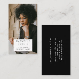 Carte de visite photo professionnel moderne