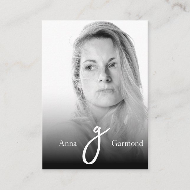 Carte De Visite *~* Photo Professionnel Simple AP31 QR Minimal (Devant)