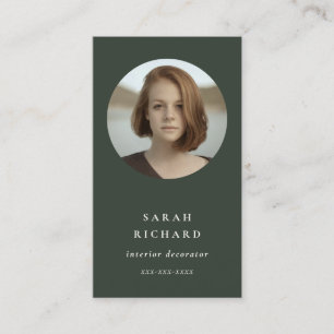 Carte De Visite Photo professionnelle écologique de forêt minimale