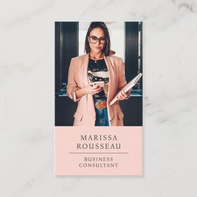 Carte De Visite Photo professionnelle minimale (Devant)