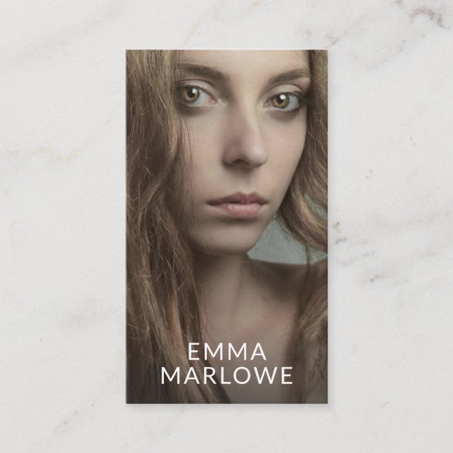 Carte De Visite Photo professionnelle minimaliste moderne (Devant)