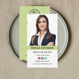 Carte De Visite Photo professionnelle Qr Code Instagram Facebook