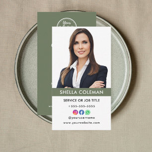 Carte De Visite Photo professionnelle Qr Code Instagram Facebook