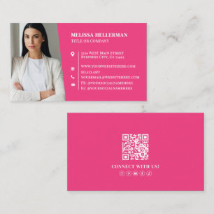 Carte De Visite Photo Professionnelle Rose